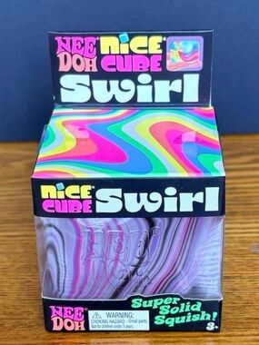 NeeDoh Nice Cube Swirl (purple/black) (Authentic Schylling) New in Box!